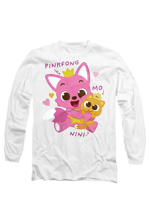 Nini and Mo Unisex Adult Long-Sleeve T Shirt, White, Large