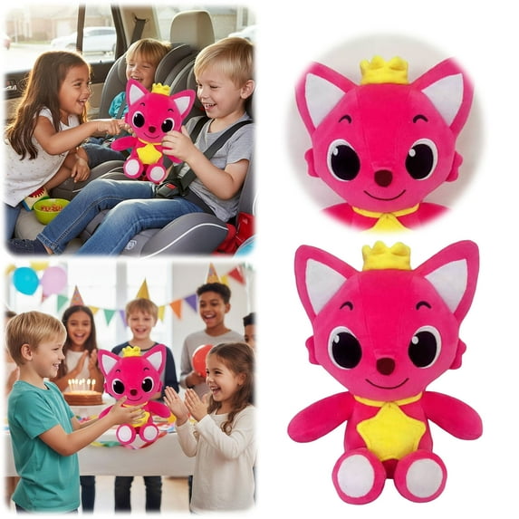 Pinks-fong Plushs Toy, 11.8" Stuffed Animal Toys, Interactive Baby Toys for Toddlers, Gifts for Boys & Girls(Pinks)