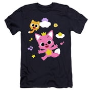 Pinkfong and Ninimo Clouds Unisex Adult Canvas Brand T Shirt, Navy, Medium