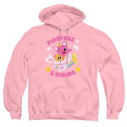 Pinkfong and Ninimo Flying Adult Pull-Over Hoodie, Pink, 3X-Large