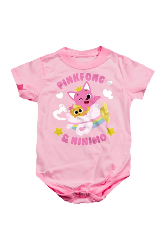 and Ninimo Flying Unisex Infant Snap Suit for Baby, Pink, Small