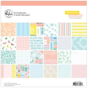 Pinkfresh Studio Double-Sided Paper Pack 12"X12" 12/Pkg-Sunshine On My Mind, 12 Designs/1 Each