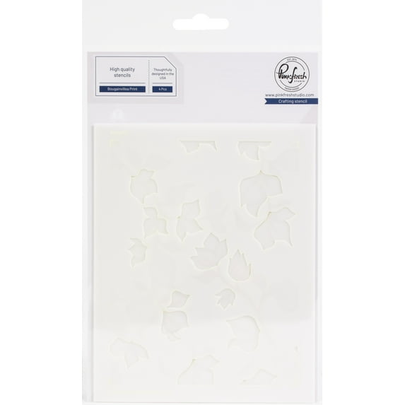 Pinkfresh Studio Stencils 4.25"X5.25" 4/Pkg-Bougainvillea Print Layering