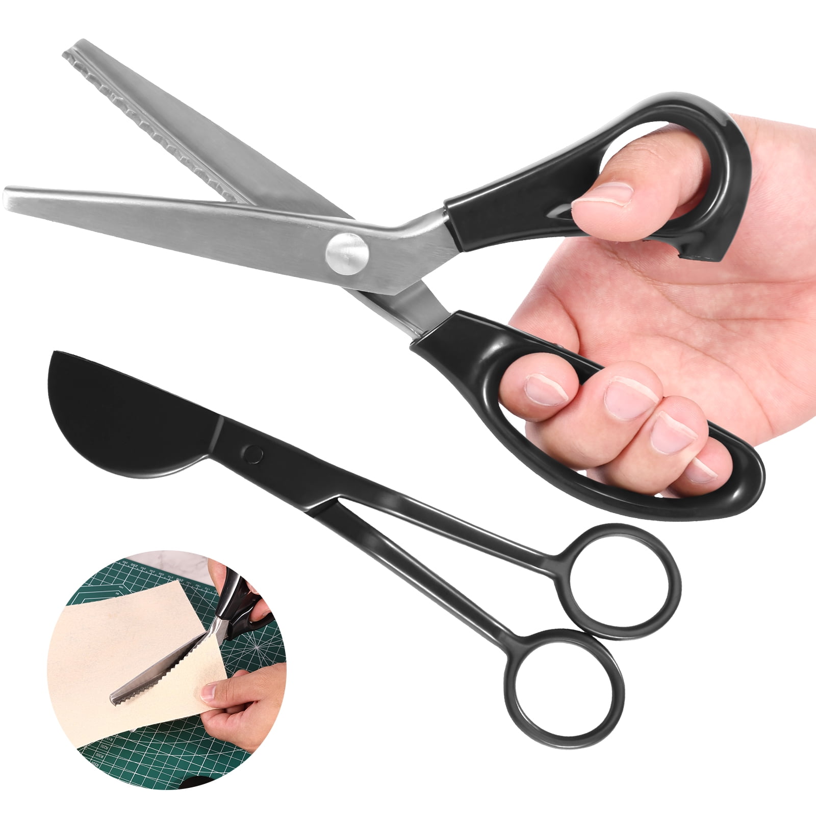 Pinking Shears Scissors for Fabric Paper Cutting, Stainless Steel Zig
