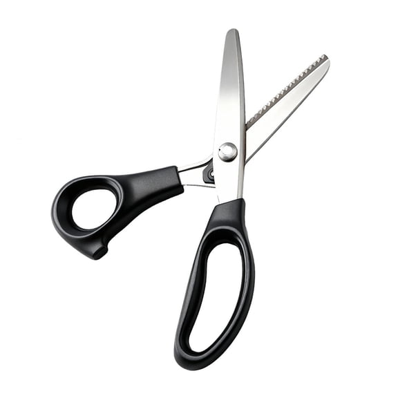Pinking Shears for Fabric, 5mm Zig Zag Sewing Scissors with Stainless Steel Blade and Black Handle, Fabric Shears for Quilting, Felt and Crafts