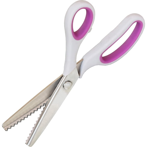 Pinking Shears for Fabric Cutting Soft Grip Right and Left Handed Pinking Shears