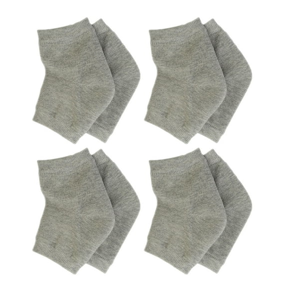 Pinkiou 4 Pairs Moisturizing Heel Socks for Women&Men,Gel Heel Protectors for Dry Cracked Feet/Foot Care