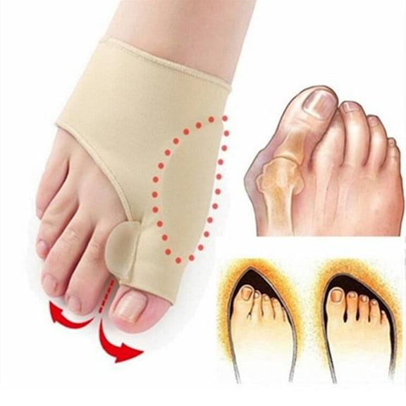 Pinkiou Bunion Corrector Sleeve Brace Toe Separator Spacer Cushion Pads 2pcs (Size L)