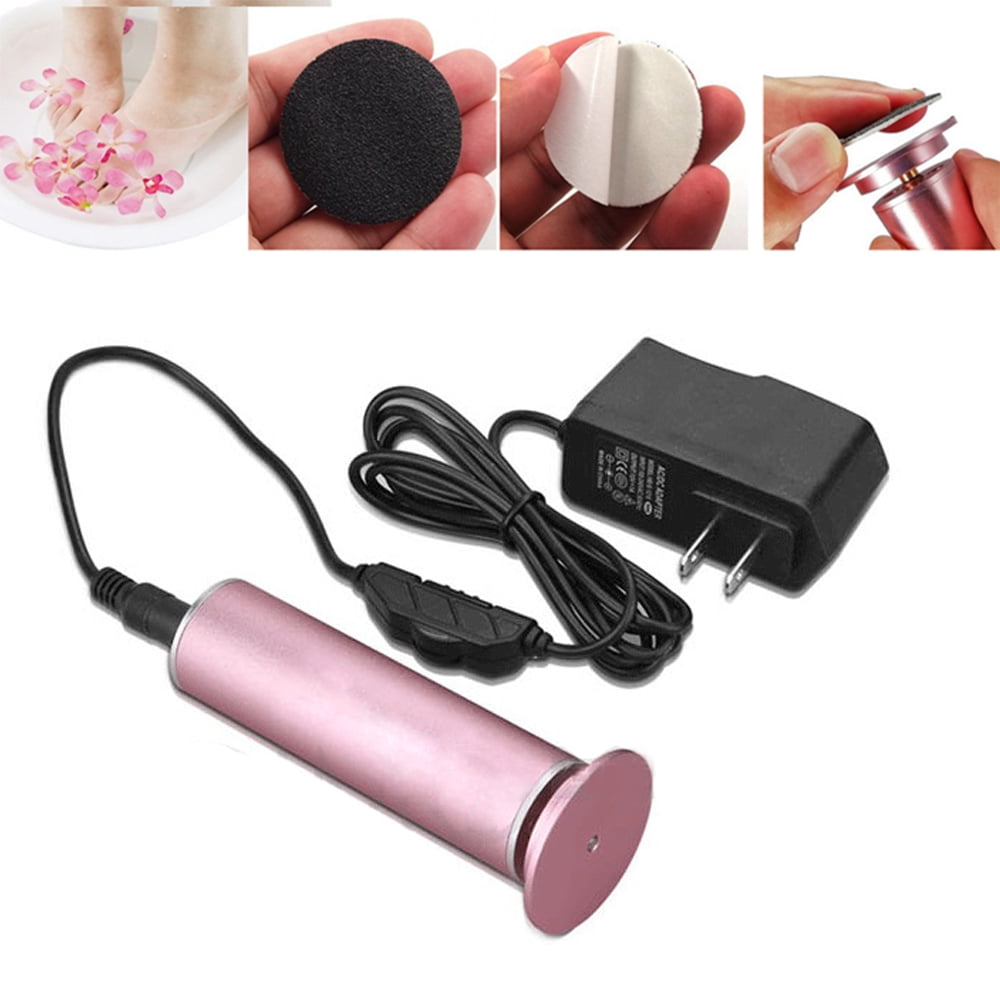 Pinkiou Electric Foot Callus Remover for Feet (Speed Adjustable) with 60pcs Replacement Sandpaper Discs Professional Pedicure Foot File for Women Men Dead Dry Hard Skin Calluses Pink