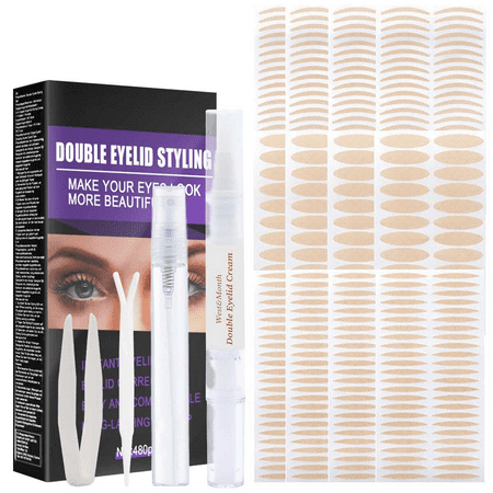 Pinkiou Eyelid Tape 480 Pcs Invisible Eyelid Lift Strips for Droopy/Hooded/EUneven/Mono-Eyelids,Make-up Accessories