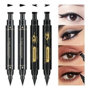 Pinkiou Eyeliner Pen with Cat Eye Winged Eyeliner Stamp Waterproof Double Sided Long Lasting Seal Waterproof Eye Liner (4 in 1)