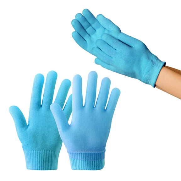 Pinkiou Gel SPA Moisturizing Gloves Repair Cracked Cuticles Dry Skin Treatment Whitening Exfoliating Therapy Hand Skin Care 1 Pair Blue