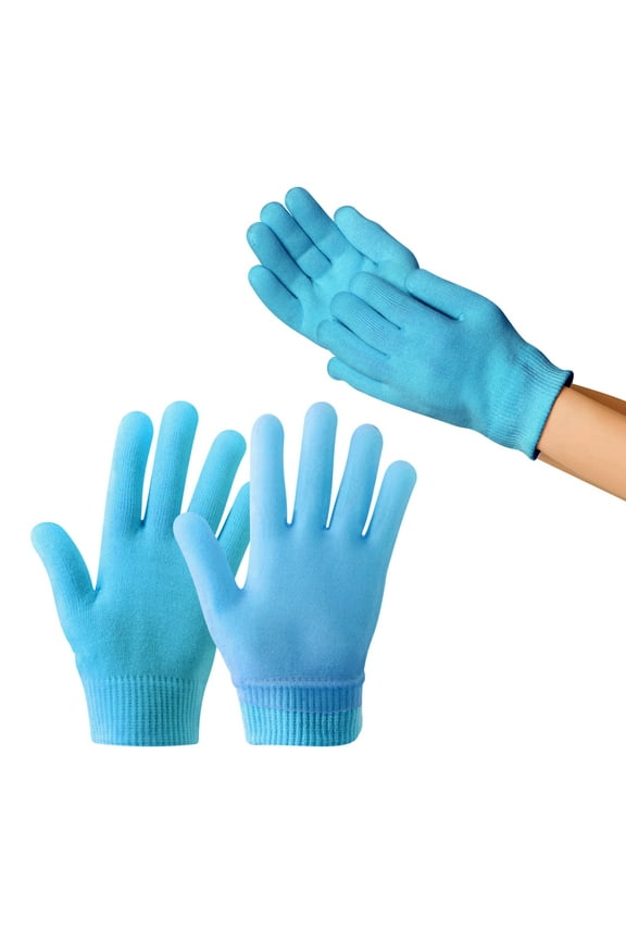 Gel SPA Moisturizing Gloves Repair Cracked Cuticles Dry Skin Treatment Whitening Exfoliating Therapy Hand Skin Care 1 Pair Blue