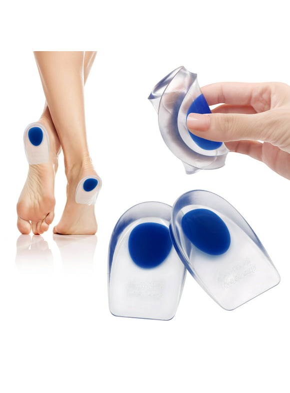 Pinkiou Heel Cups for Heel Pain Plantar Fasciitis Shoe Inserts - Gel Heel Inserts Heel Cups for Plantar Fasciitis Heel Orthopedic Cushion Foot Pain Relief Protectors