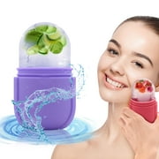 Pinkiou Ice Roller for Face, Ice Face Roller for Eyes, GuaSha,DIY Silicone Ice Mold for Face Massager, Facial Beauty Ice Roller Skin Care Tools,Roller for Face&