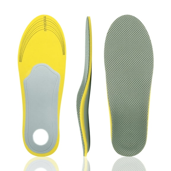 Pinkiou Orthotic Arch Support Shoe Inserts Insoles 1 Pair for Flat Feet,Feet Pain,Plantar Fasciitis,Shoe Splints,Men