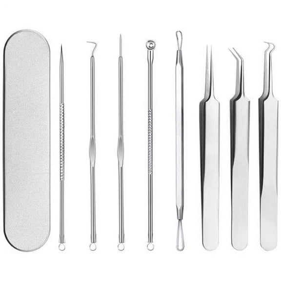 Blackhead Extraction Tool Kit - Blackhead Remover Tool Comedones Extractor Acne Removal Kit for Blemish Pimple Popper Tool for Whitehead Popping - 7 Pcs Set Removing for Nose Face Tools