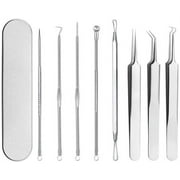 Pinkiou Pimple Popper Tool Kit Blackhead Remover Tool, Blackhead Extractor tool for Face, Stainless Steel Extraction Tools