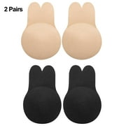 Pinkiou Plus Size Backless Breast Pasties for Large Breasts - Invisible Breast Lifting Petals Adhesive Bra Reusable Nipple Covers Tape and Lift up,Strapless Bras for Women Push up Cup