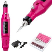 Pinkiou Portable Electric Nail Drills for Acrylic Nails Brush Professional Nail File Kit Pen Shape Electric Nail Drill Manicure Filer Kit