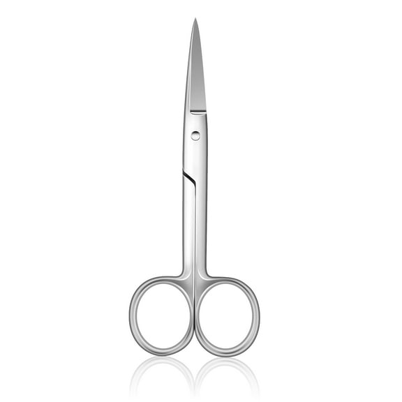 Pinkiou Professional Grooming Scissors for Facial Hair Removal Ear Nose Eyebrow Trimming Stainless Steel Fine Straight Tip Scissors