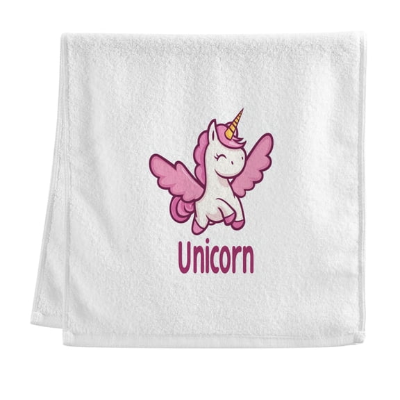 Pinkish Cute Unicorns Pure Cotton Towels Bath Towel Quick Drying for Bathroom Beach Sports 16" x 30"