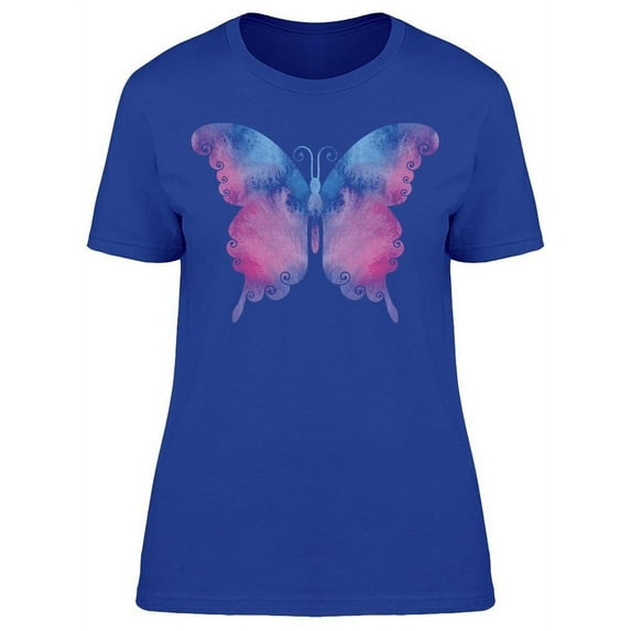 Pinkish Watercolor Butterfly Tee Women's -Image by Shutterstock