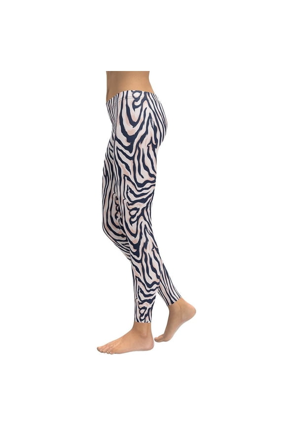 Pinkish Zebra Leggings Size: S for Women | FIERCEPULSE