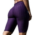 thumbnail image 1 of Pinkletic Biker Shorts for Women High Waist - Breathable, Stretchy, Non-See Through, Anti-Cellulite Casual Bermuda. Stretch Leggings for Biking, Yoga, Running and Workout - Purple XS, 1 of 2