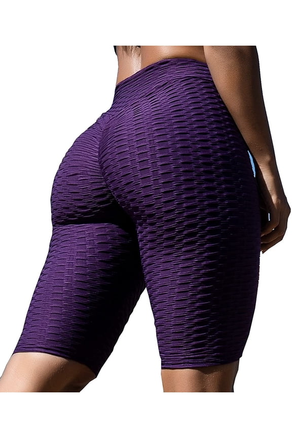 Biker Shorts for Women High Waist - Breathable, Stretchy, Non-See Through, Chafe Free & Anti-Cellulite Casual Bermuda. Stretch Legging Shorts for Biking, Yoga, Running and Workout