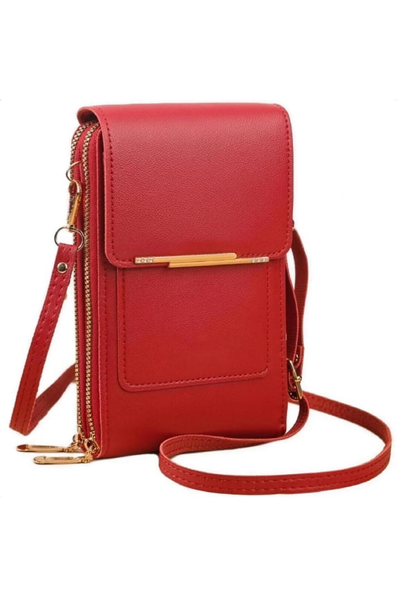 Pinklizecosh Touchscreen Crossbody Phone Wallet, Small Compact Cell Phone Crossbody Bags for Women Trendy Purses Touchscreen Shoulder Bag with Credit Card Slots