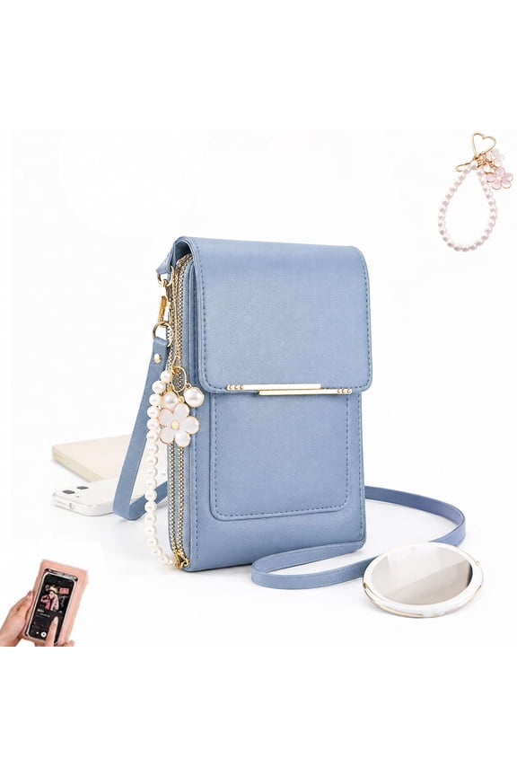Pinklizecosh Touchscreen Crossbody Phone Wallet, Women Purse with Phone Window