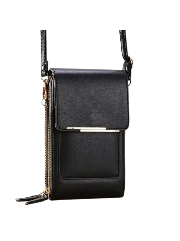 Pinklizecosh Touchscreen Crossbody Phone Wallet, Women Purse with Phone Window