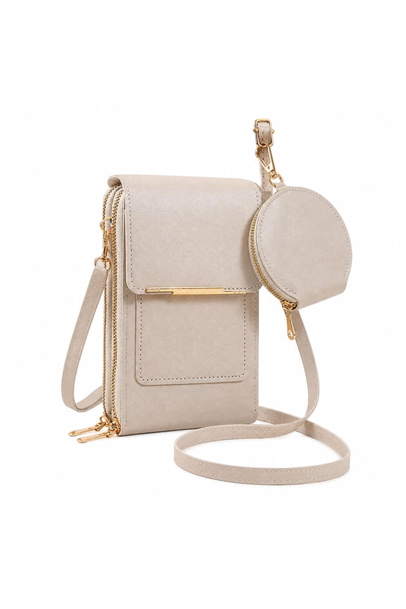 Pinklizecosh.com Purse for Women, Touchscreen Phone Crossbody Bag with Clear Window, Small Cell Phone Wallet Purse with Card Slots, Adjustable Strap for Travel Shopping Daily Use