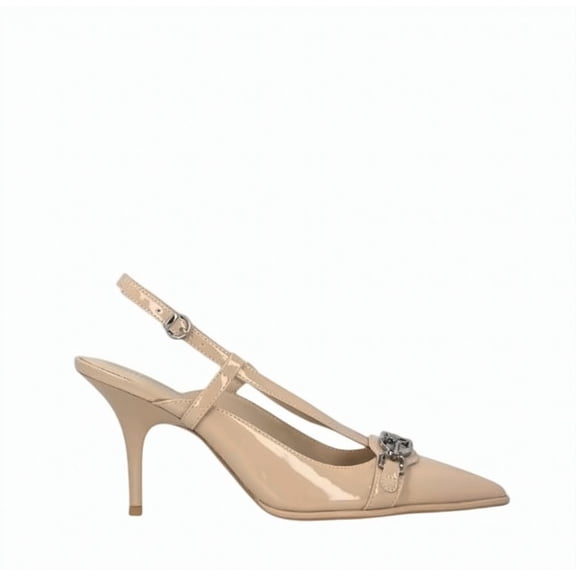 Pinko Beige Leather Pointed Pumps Neutrals (Women's)