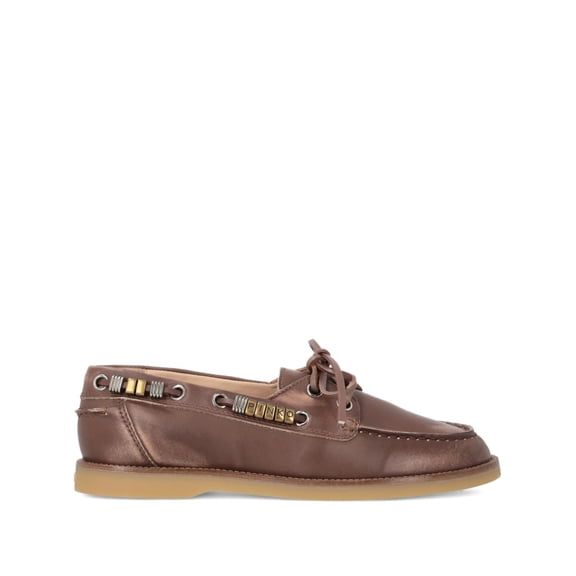 Pinko Brown Grace 01 Metallic Leather Loafers Brown (Women's)