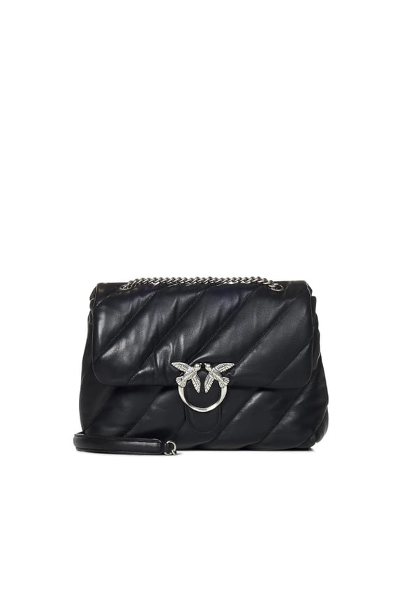 Women's 'Love Big Puff' Crossbody Bag Black