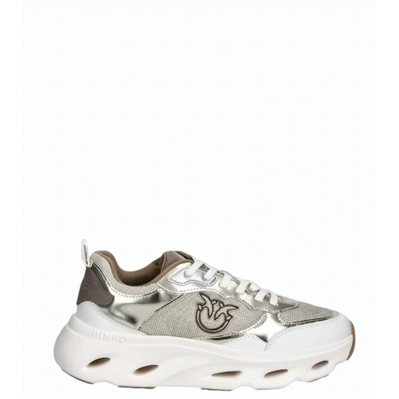 Pinko Leather Mesh Insert Sneakers White (Women's)