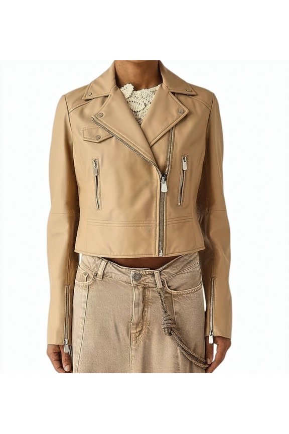 New Sensibile Cropped Leather Jacket (Women's)