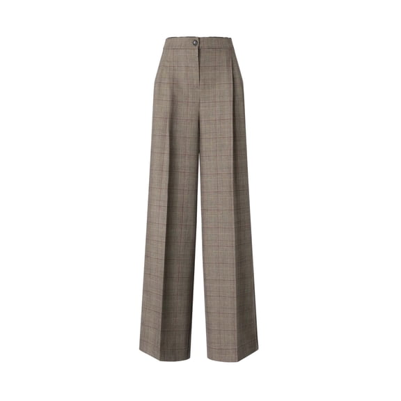 Pinko Wide-Leg Trousers With Checkered Pattern And Pleat Detail (Women's)