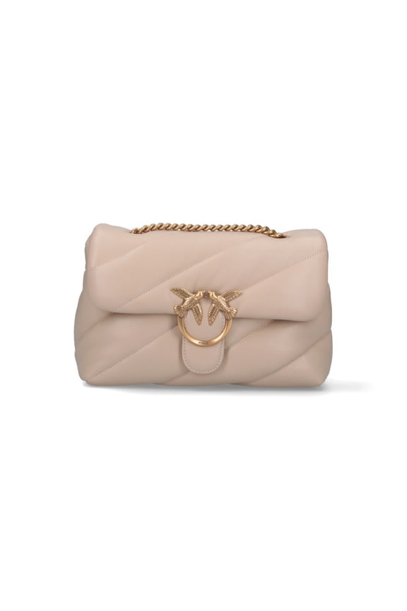 Women's "Classic Love Puff" Crossbody Bag Beige Neutrals