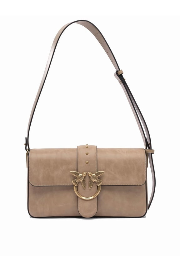 Women's Beige Leather Crossbody Bag Neutrals