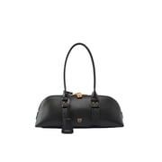 Pinko Womens Horizontal Bowling Bag With Iconic Logo Detail Black