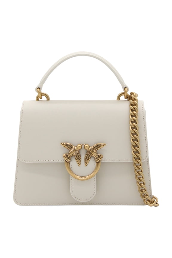 Women's Structured Handbag With Gold-Tone Chain Grey