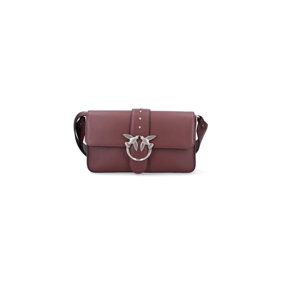 Pinko Women's Vibrant Red Handbag With Structured Silhouette Red
