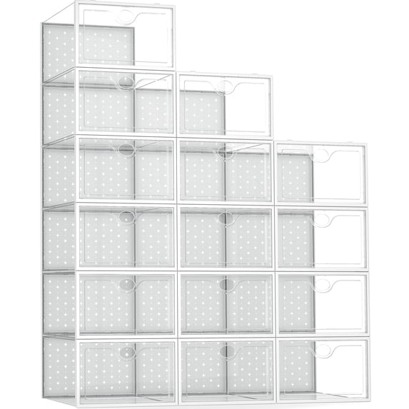 Pinkpum 15 Pack X-Large Shoe Storage Boxes 12, Sneaker Storage for Sneakerheads