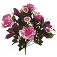 thumbnail image 1 of Pinks & Purples Roses Lilies, Daisies Bush Artificial Flowers, 1 of 1