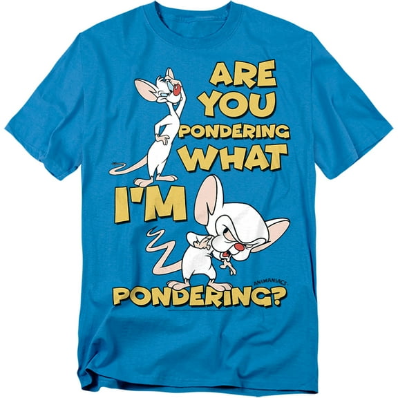 Pinky And The Brain T-Shirt Pondering Unisex Graphic Tee For Men & Women