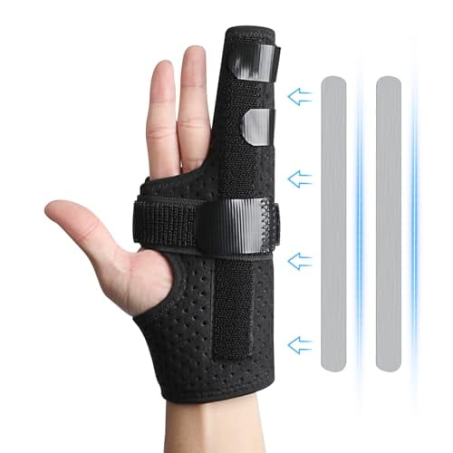 Pinky Finger Splints, Trigger Finger Splints for Little Finger, Pinky Support Brace for Right & Left Hand, Pinky Splint for 4th or 5th Finger Injury, Fracture, Broken, S