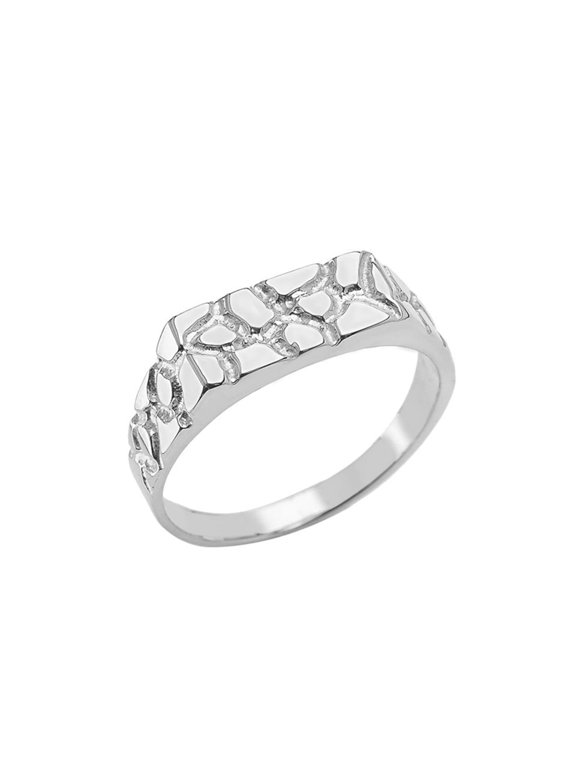 Nugget Ring in Sterling Silver, Gift Packing